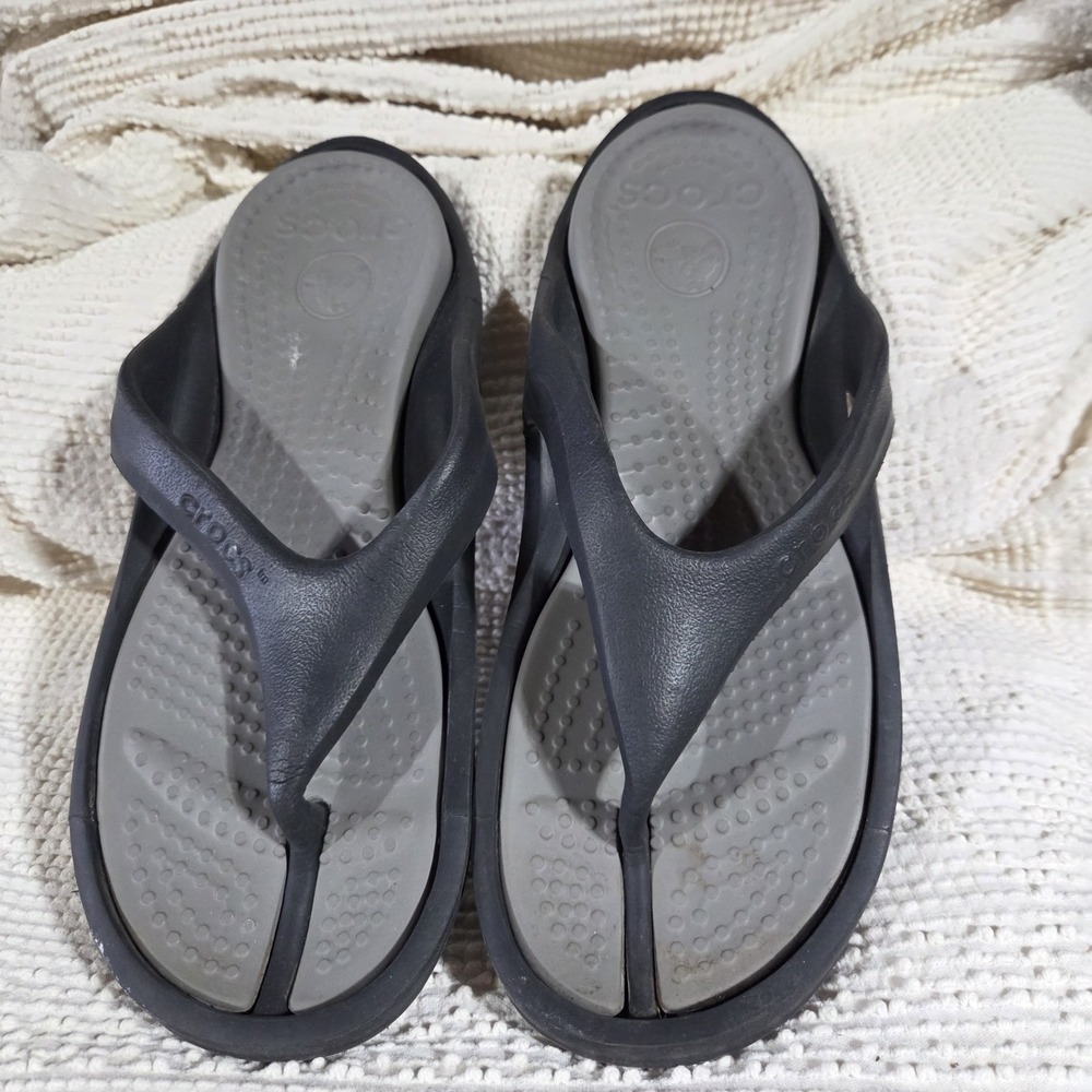 Crocs Athens Flip Flop Men's Size 12 Brown Comfort Thong Summer Sandals